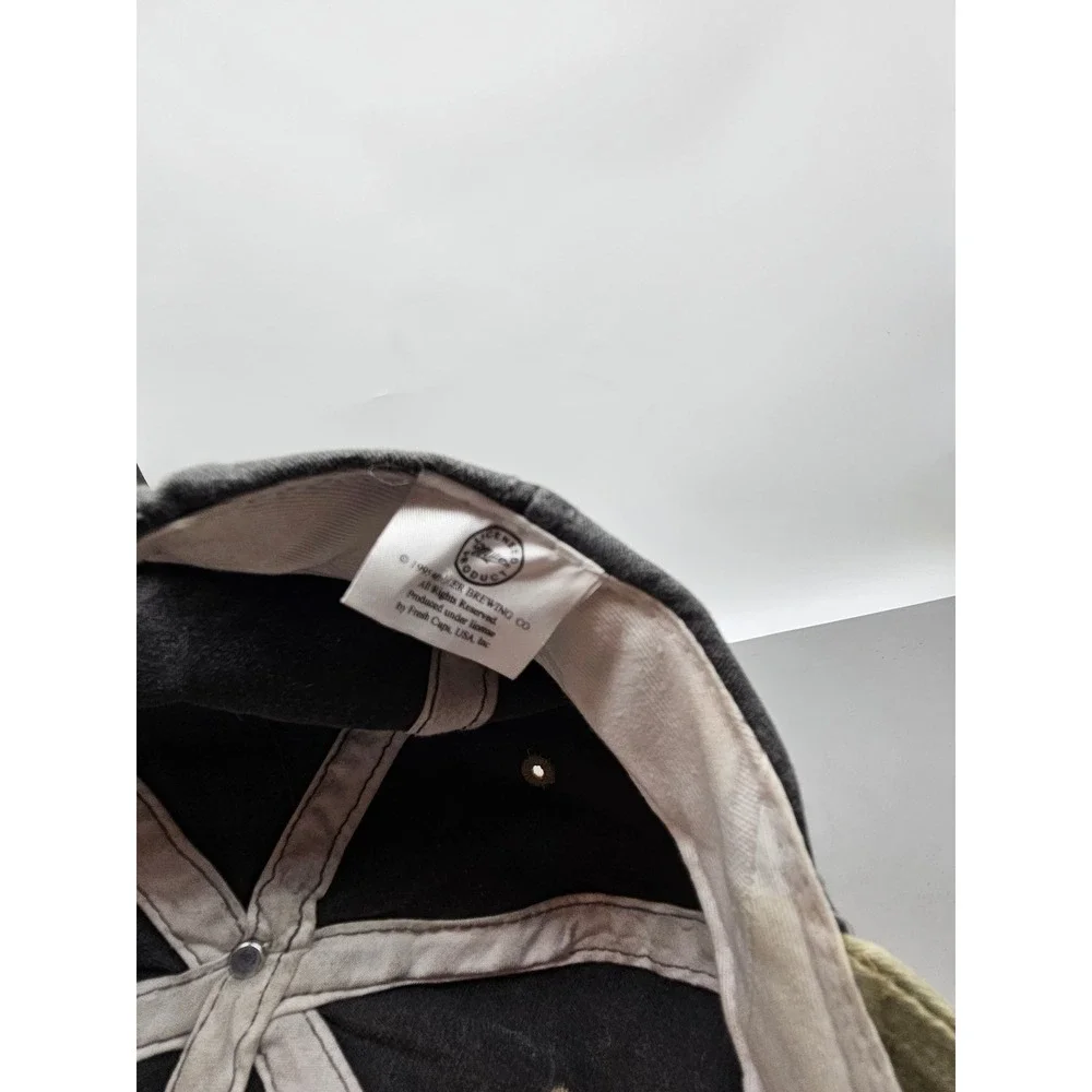 Vintage 1994‎ Miller Racing Eagle Snapback Hat Two Tone Grey Tan NASCAR 90s Cap